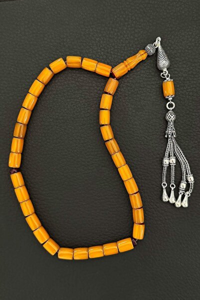 TESBİHKENTİ Fırınlanmış Osmanlı Havasında Kesme Sıkma Kehribar Tesbih