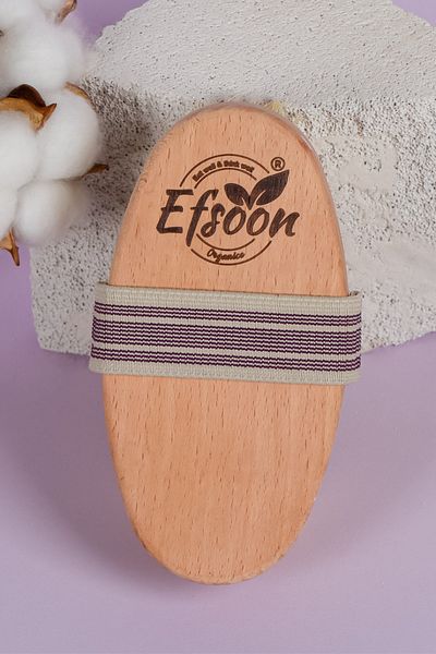 Efsoon Organics 2-Piece Brush Set for Shower and Body Massage - Hair Massage and Body Brush