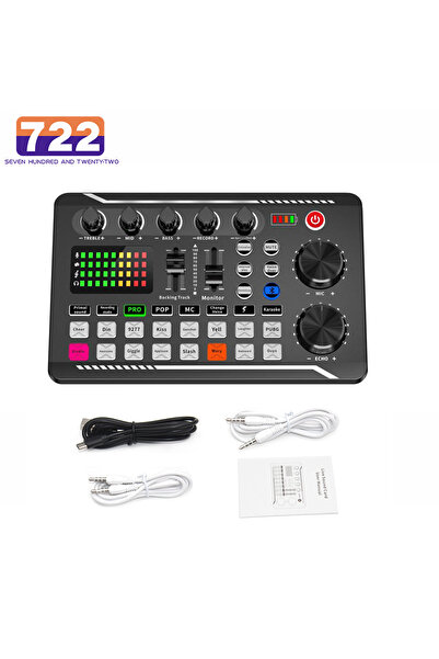 Choice F998 Sound Card Microphone Sound Mixer Sound Card Audio Mixing Cole Am...