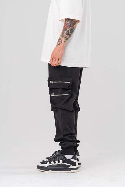 go gang own Cargo Jogger Trousers with Hip Pocket and Leg Detail