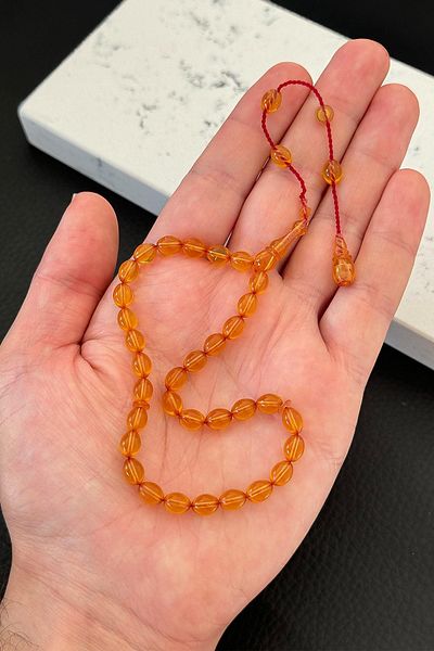 TESBİHKENTİ Mărgele de rugăciune de chihlimbar de foc de dimensiuni mici de la Master Hands