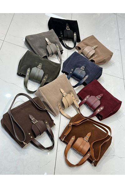 lowell home Geanta Lowell Geanta de umar cu curea din piele intoarsa