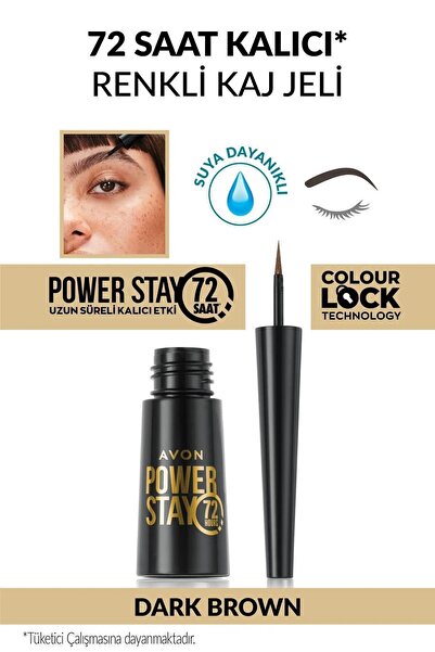 AVON Power Stay Uzun Süre Kalıcı Kaş Renklendiricisi Dark Brown