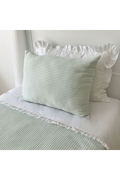 PAMUKA Light Green Single Knitted Patterned Pique Set
