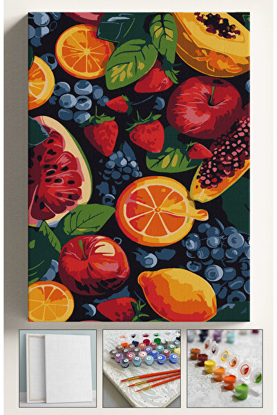 Sulepas Sayılarla Boyama Çerçeveli Hobi Seti Numaralı Tuval Fırça Boya Dahil ...