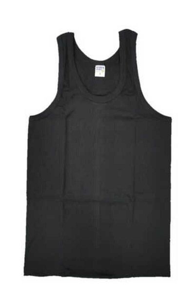 Seher Yıldızı Seher 0058 Men's Black Rib Sport Athlete - Pack of 6