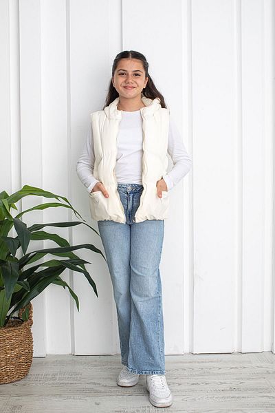 NESKA Vestă albă unisex pentru copii