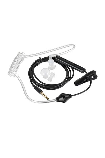 Choice black Single Headphone Secret Service Air Tube 3.5mm Anti Radiation Mobile Phone Earphone With Air P