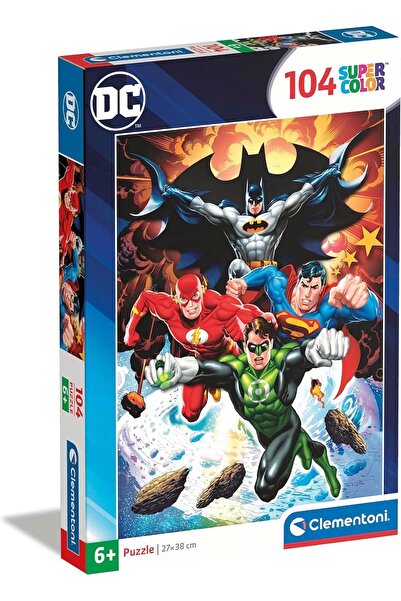 CLEMENTONI 25723 Supercolor Dc Comics-Justice League 104 parça yapboz, 6 yaşından büyük çocuklar içi