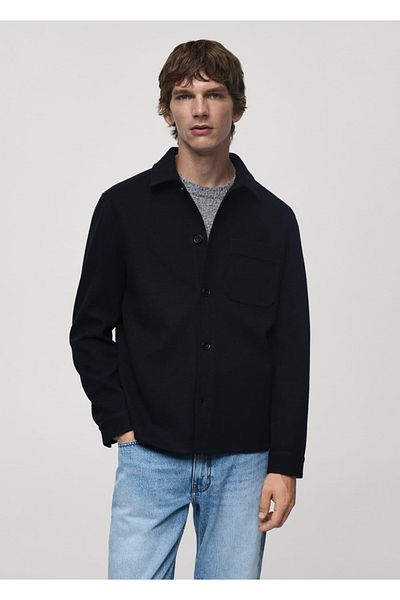 MANGO Man Regular Cut Flannel Shirt Jacket
