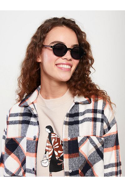 LC Waikiki Dámská dřevorubecká košilová bunda Lcw s dlouhým rukávem oversize Gabardine