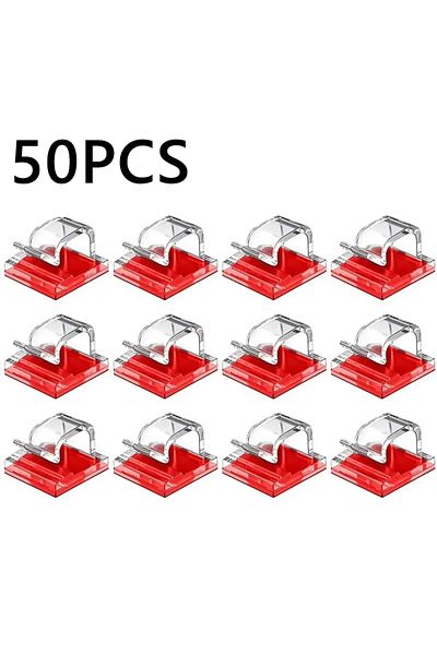 Choice 50 قطعة من مشابك تنظيم كابلات الهاتف وحامل الأسلاك الشفاف وموصل USB Type C لشحن البيانات