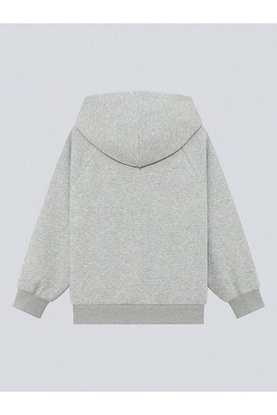 modaberry Cotton Zippered Children's Cardigan - Gray Face Pattern, Winter Hoodie for Boys and Girls
