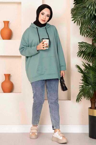 EBRUTESETTÜR الكنغر جيب الحجاب البلوز