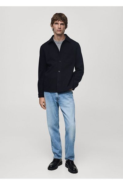 MANGO Man Regular Cut Flannel Shirt Jacket