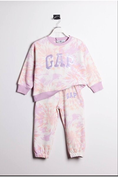 Seakids Kız çocuk Pullu Nakışlı Batik Sweatshirt Alt-Üst takım