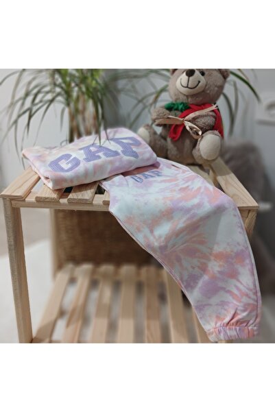 Seakids Kız çocuk Pullu Nakışlı Batik Sweatshirt Alt-Üst takım