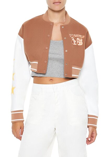 Forever 21 Crop Bomber Ceket