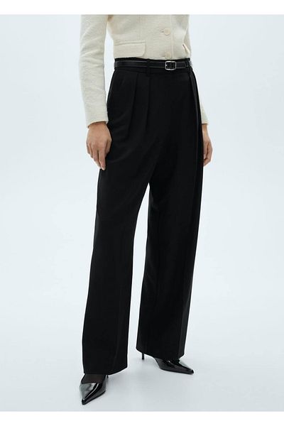 MANGO Woman Wideleg pants with pens