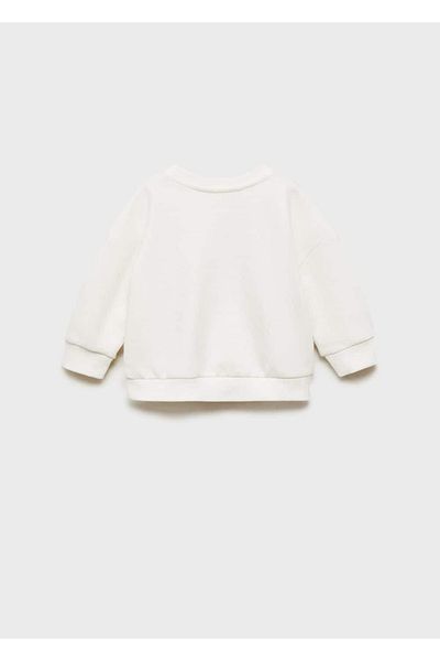 MANGO Baby Βαμβακερό φούτερ με λεπτομέρεια κεντήματος