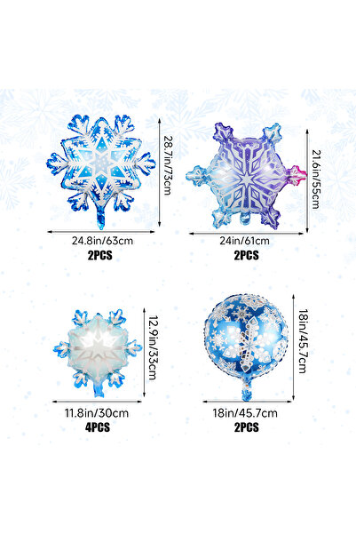 Choice 10 قطع أخرى من بالونات رقائق الألومنيوم على شكل رقاقات الثلج، 10 قطع م...