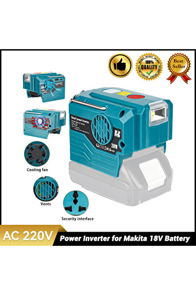 Choice 200W Portable Power Inverter Compatible with Makita 18V Lithium Batter...