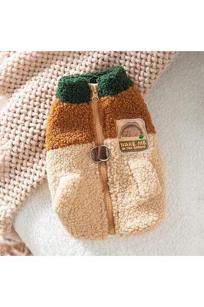 Choice M brown Brown Pet Jacket Autumn and Winter Dog Two Legged Cardigan Puppy Warm Clothing Teddy Fashion