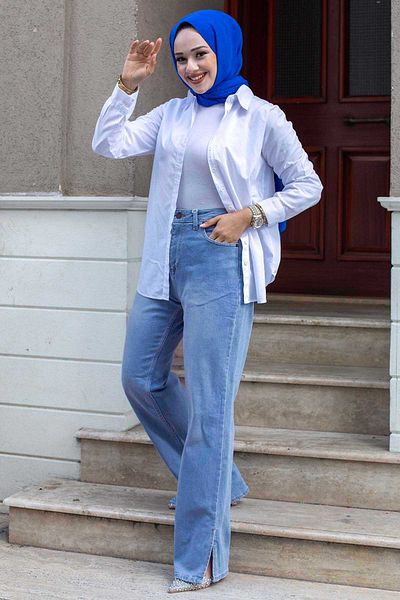 EBRUTESETTÜR Jeans with Slit Detail