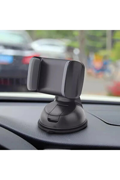 EXSKOF حامل هاتف محمول للسيارة، أسود ورمادي، مزود بكوب شفط، مشبك عالمي قابل ل...