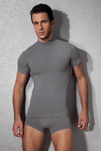 Doreanse Men's Modal Short Sleeve Turtleneck T-Shirt 2730