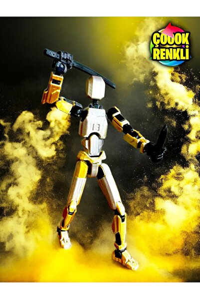 Suelo Butik Titan 13 Robot Dummy Premium Çift Renk Altın Gümüş Tüm Eklemleri ...
