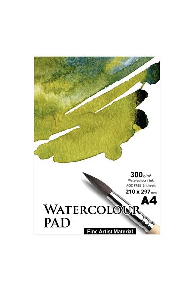 Polin A4 Watercolor Block Painting Book 300 Gr 25 Sheets Watercolor Pad