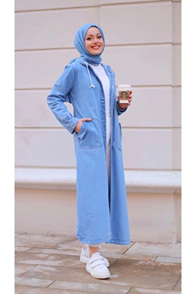 esmaboutique Kadın Kapüşonlu Düğmeli Kap