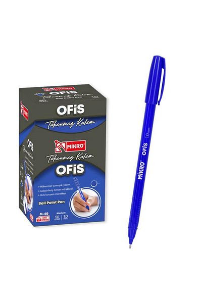 Mikro M-40 Blue Ballpoint Pen (5 Pieces)