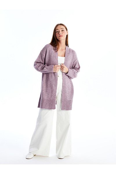 LC Waikiki LCWAIKIKI Cardigan de bază cu guler șal cu mânecă lungă pentru femei