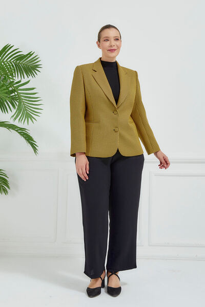 Fagi Γυναικείο κλασικό μπουφάν με κουμπιά με καρό