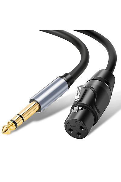 Choice كابل صوت ستيريو 1 متر من 3.5 إلى Xlr 3.5 مم إلى Xlr 3 سنون ذكر إلى أنثى لمكبر الصوت والهاتف C
