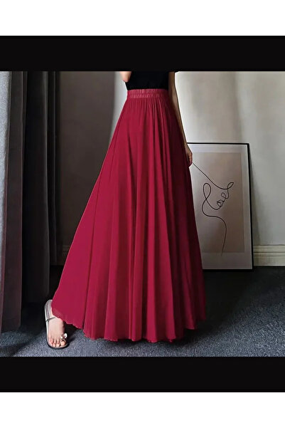 NALINCI İpek Şifon Etek Astarlı