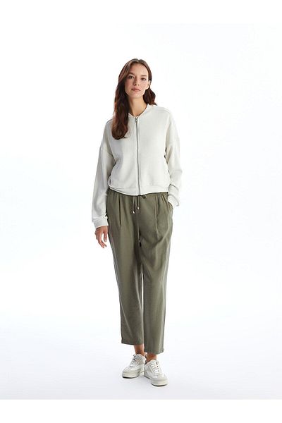 LC Waikiki Lcw Vision College Collar Oversize Women's Zippered Sweatshirt