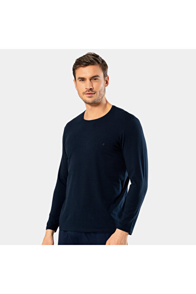 Cacharel Чоловіча футболка з довгими рукавами 1333/Синя