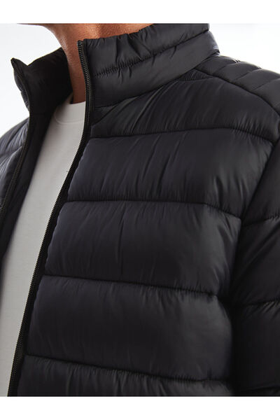 LC Waikiki LCWAIKIKI Classic Siyah Standart Kalıp Dik Yaka Erkek Şişme Mont