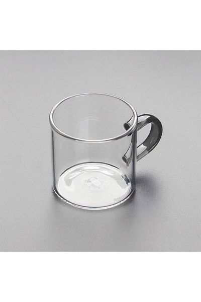 MIBRU Tea and herbal glass cups set 110ml colorful handle 6pcs