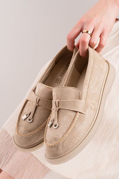 Katrina shoes Daily Transparent Sole Women's Loafer Suede Shoes