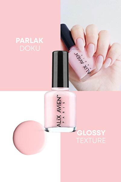 Alix Avien Açık Pembe Oje 04 - Yüksek Pigmentli Uzun Süreli Kalıcılık Hızlı Kuruma - Nail Lacquer 04