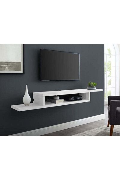 Modern home Wall-Mounted Floating TV Stand - 135cm - White