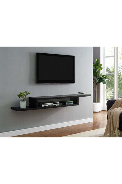 Modern home Wall-Mounted Floating TV Stand - 135cm - Black