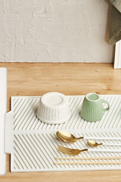 Tanemce Büyük Boy Silikon Su Toplamaz Bulaşık Kurutma Matı Bulaşıklık - Bulaş...