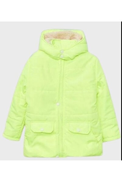 ESKİŞEHİR YUMURCAK İÇİ KÜRKLÜ KIZ ÇOCUK FOSFORLU YEŞİL KABAN