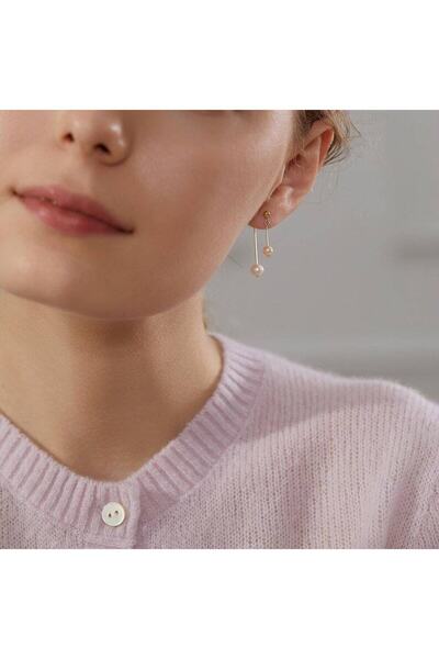 MİRSTAR Gerçek İncili Minimal Küpe