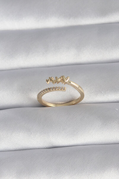 Skygo Brass Gold Color Zircon Stone Detail Heart Model Women's Ring - TJ-BYK3015